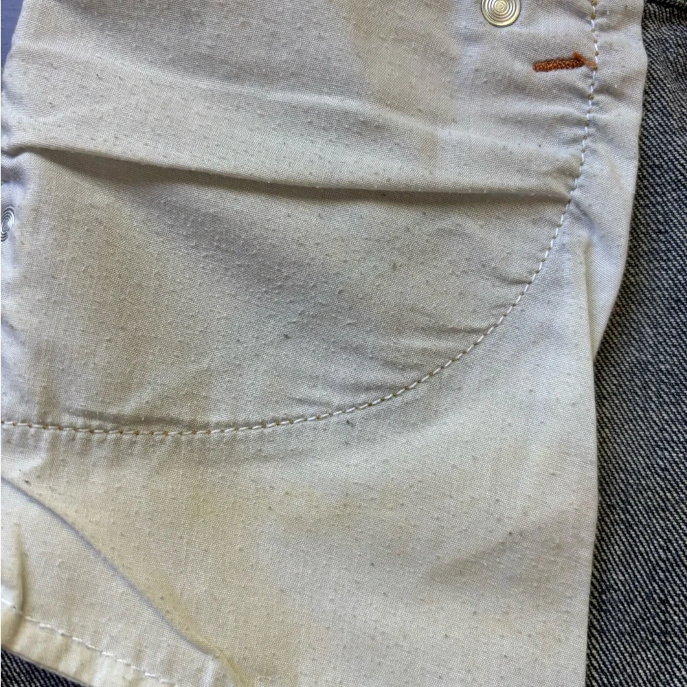 Ed Hardy Blue Denim Mini Skirt with Yellow Logo - Picture 7 of 8